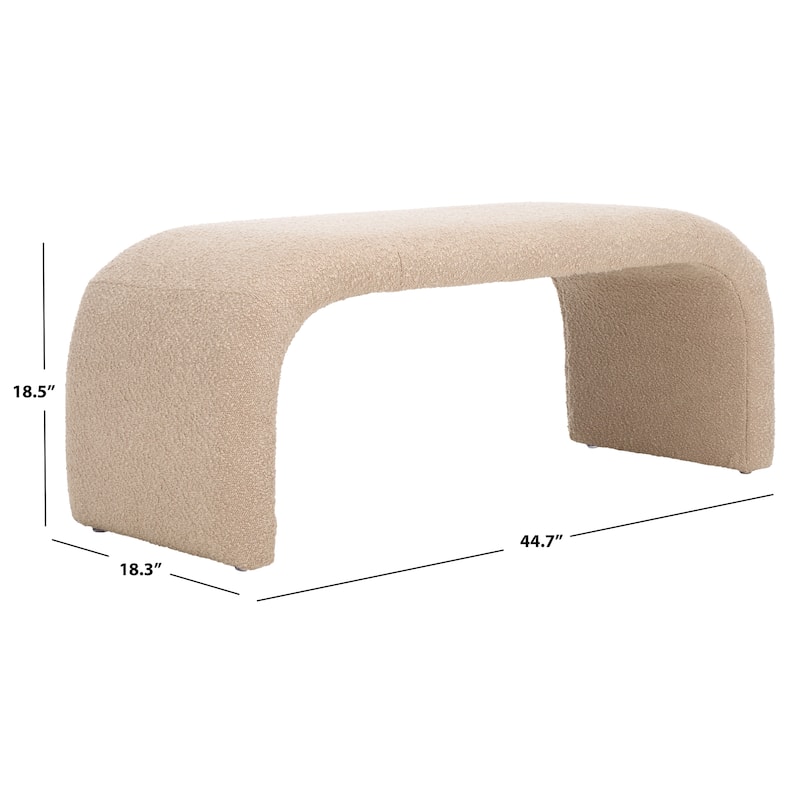 SAFAVIEH Margarett Modern Minimalist Glam Bench - 45" W x 18" D x 19" H - 45"W x 18"D x 19"H