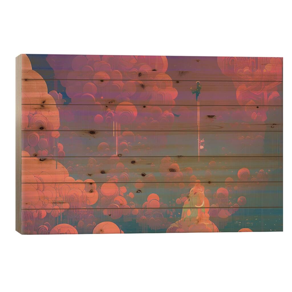 Abstract Dream VII Print On Wood by Alessandro Della Torre - Multi-Color