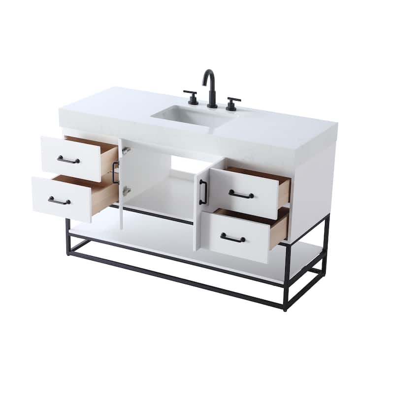 Elegant Lighting VF29254 Caroline 54" Free Standing Single Basin