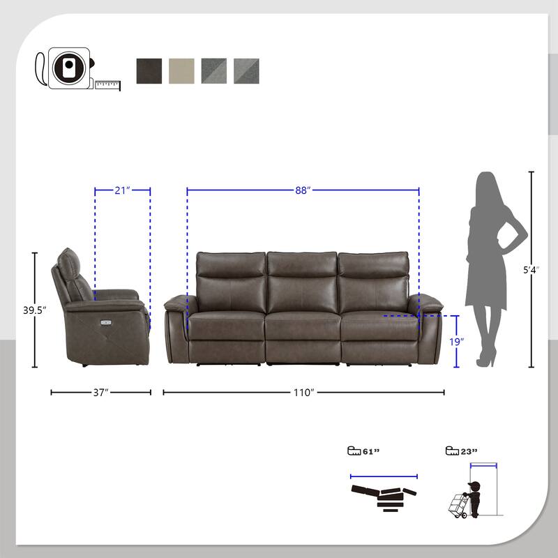 Blythe 2-Piece Power Reclining Living Room Sofa Set