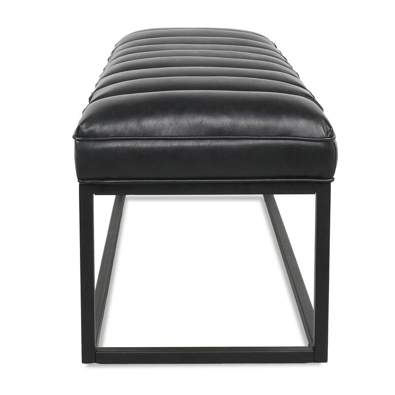 High Quality Upholstered Bench with Metal Base