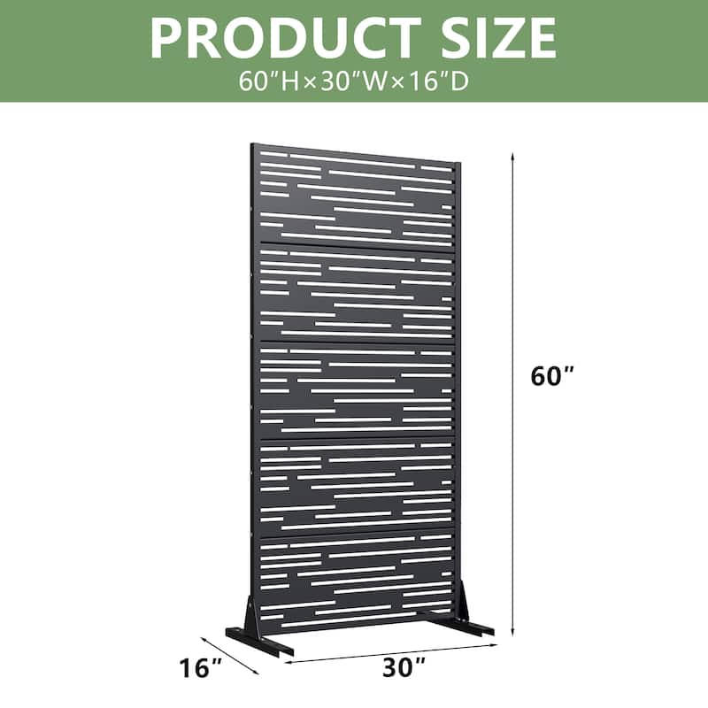 Shine Metal Privacy Screen Panel Free Standing