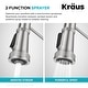 preview thumbnail 11 of 49, KRAUS Allyn Commercial 2-Function 1-Handle Pull Down Kitchen Faucet