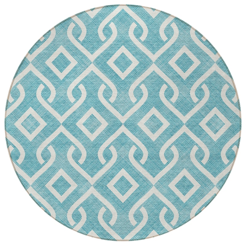 HomeRoots Geometric Transitional Rectangle Outdoor Rug