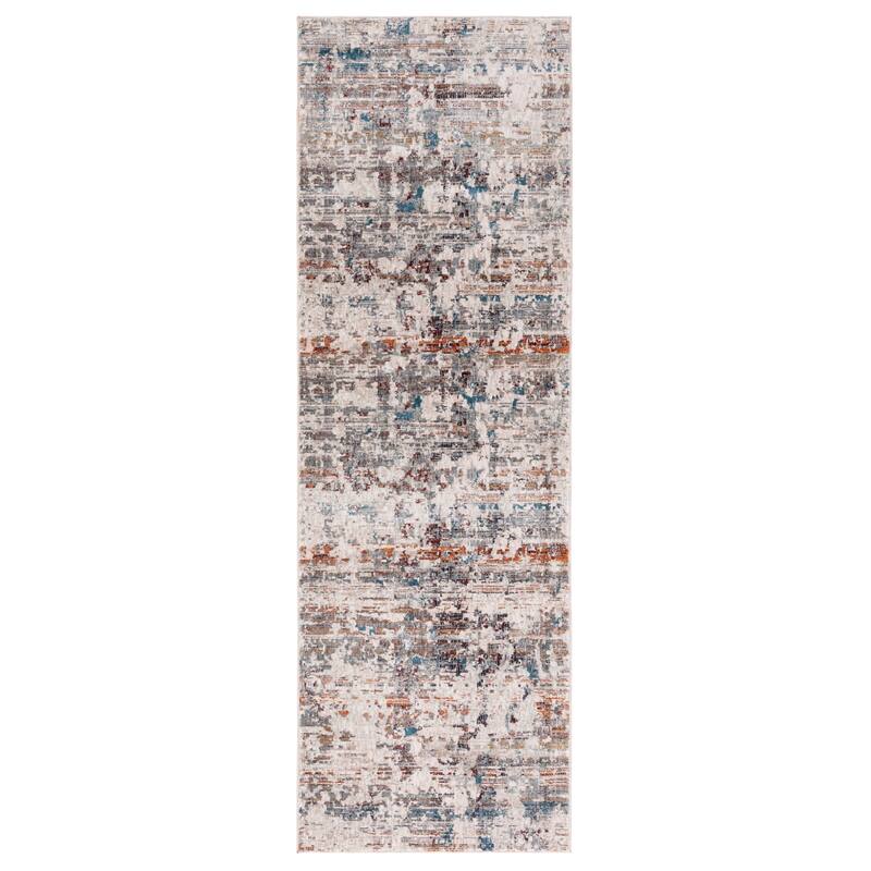 SAFAVIEH Limitee Kweon Modern Abstract Rug - 2'6" x 8' Runner - Beige/Beige
