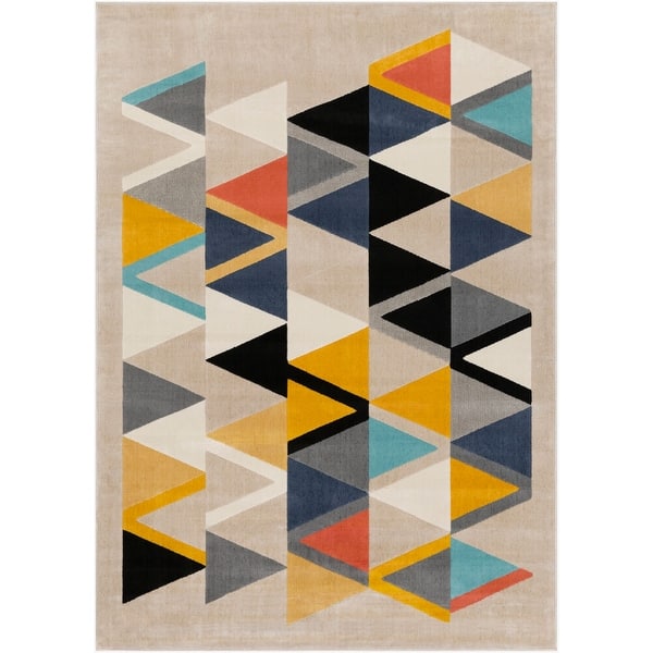 slide 2 of 9, Livabliss Everleigh Mid-Century Geometric Area Rug