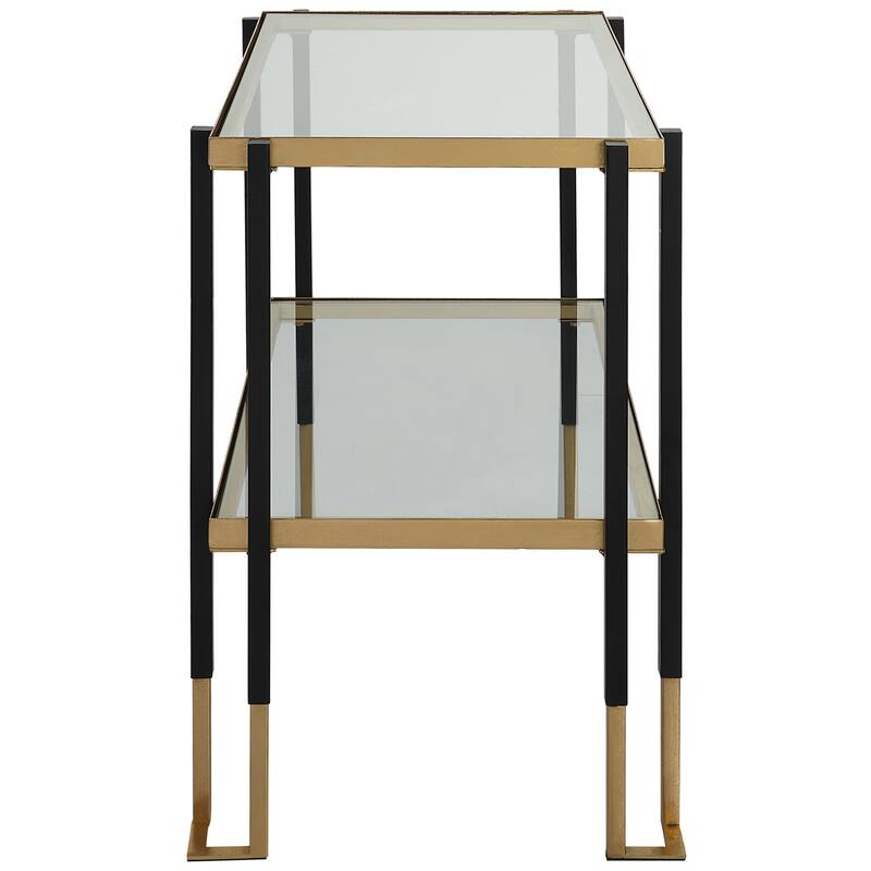 Uttermost Kentmore 28" Wide Urban Modern Gold and Black End Table Side