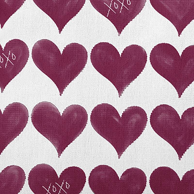 XOXO Colored Hearts Valentine's Day Decorative Indoor Pillow