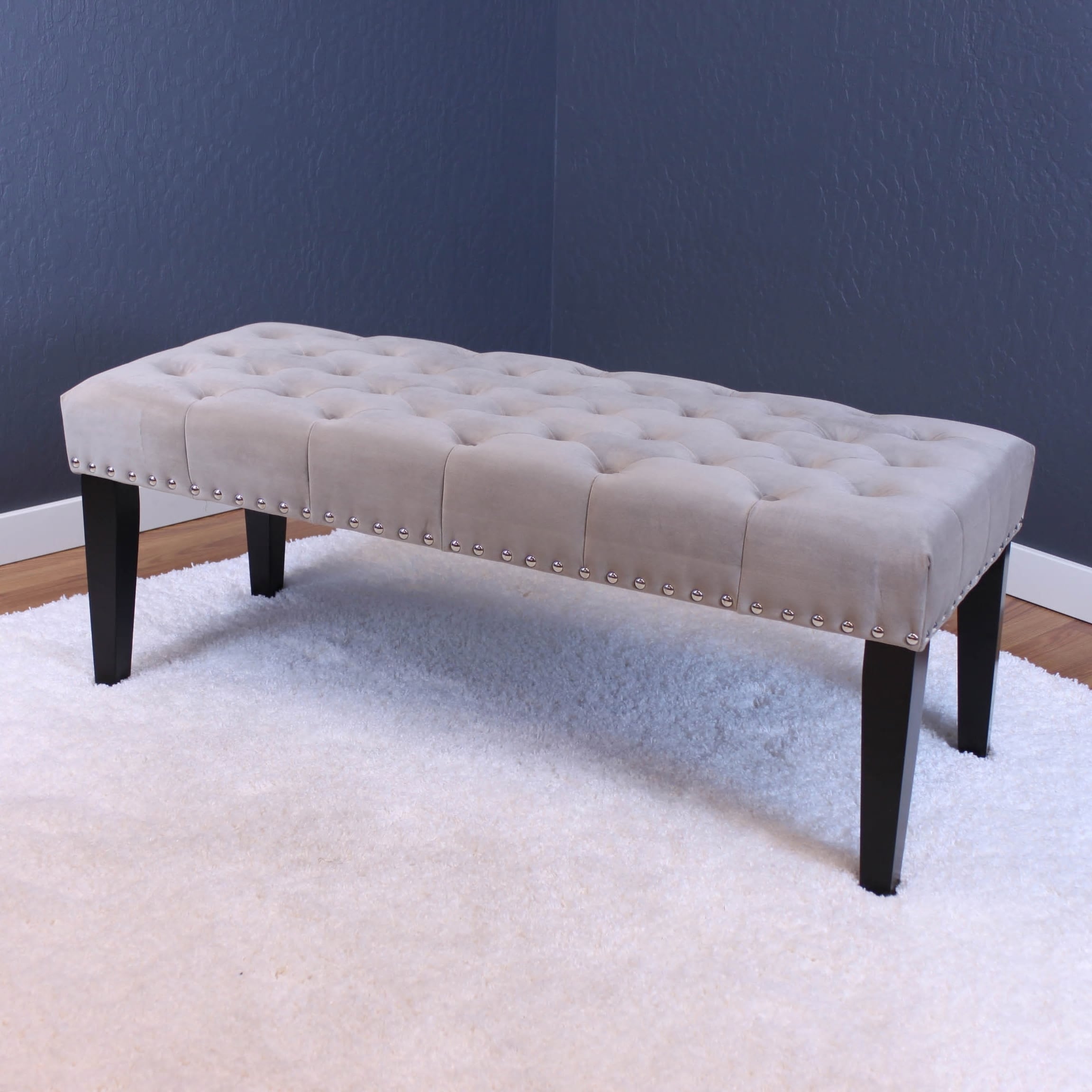 Shop Silver Orchid Orla Velvet Bench On Sale Overstock 14565637