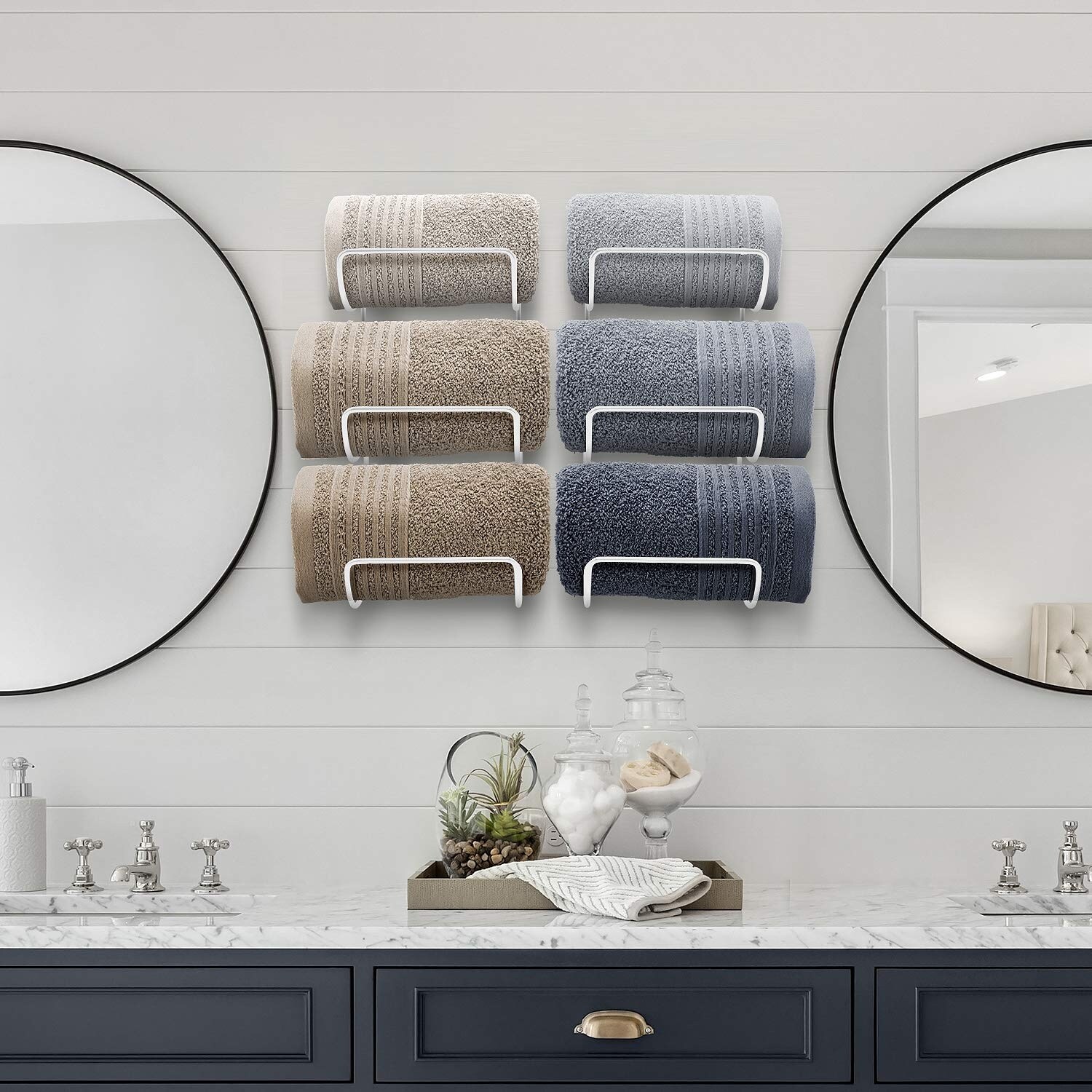 White metal towel best sale rack