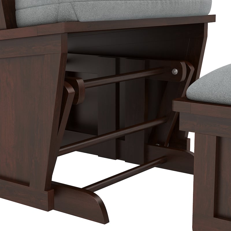 HOMCOM Nursery Glider Rocking Chair with Ottoman Cushion Seating