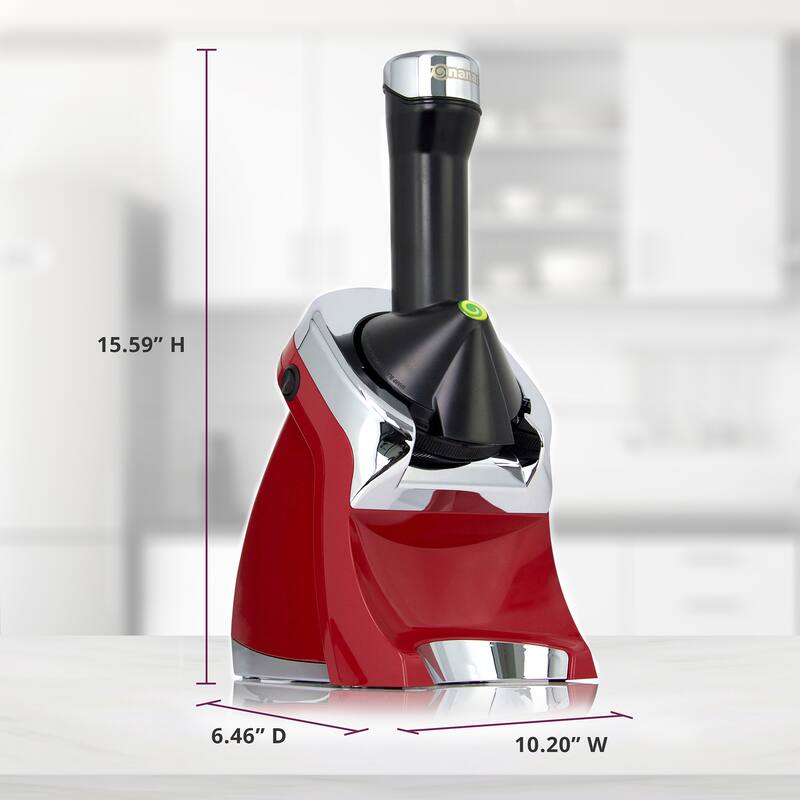 Yonanas Deluxe Non-Dairy Frozen Fruit Soft Serve Dessert Maker, Includes 75 Recipes, 200 Watts