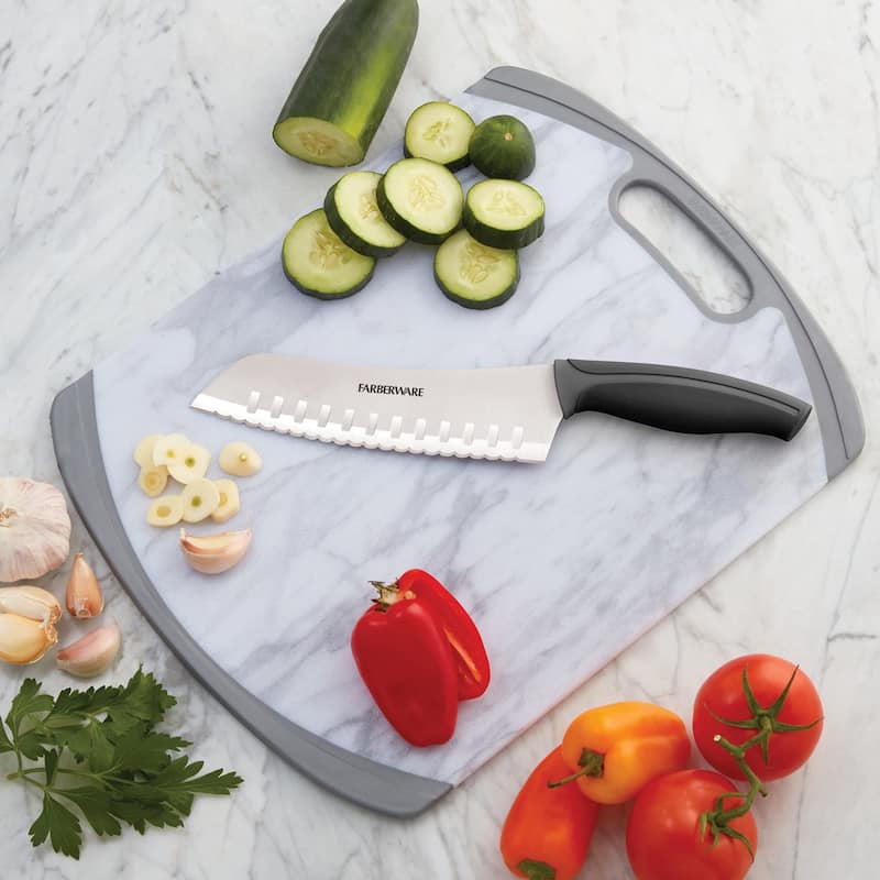Farberware Set of 2 Marble Cutting Boards - 11 in x 14 in