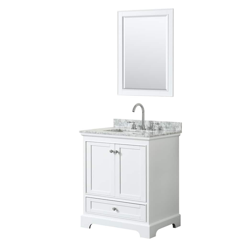 Wyndham Collection Deborah 30" Free Standing Single Vanity Set with