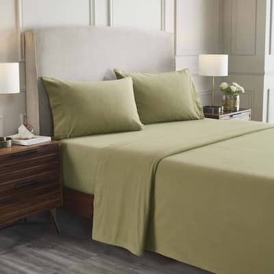 Superior Rome Brushed Flannel Cotton Deep Pocket Sheet Set