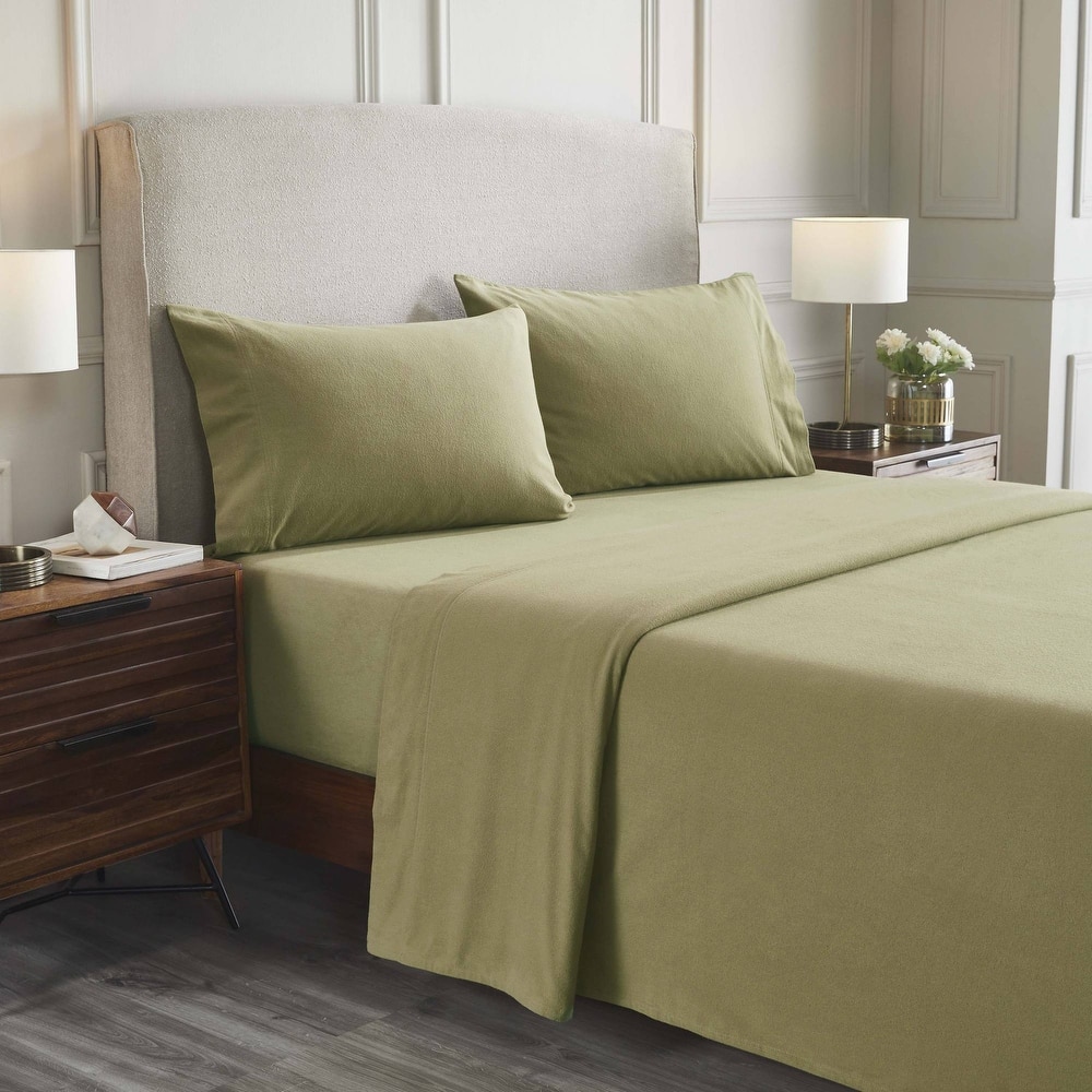 Superior Rome Brushed Flannel Cotton Deep Pocket Sheet Set