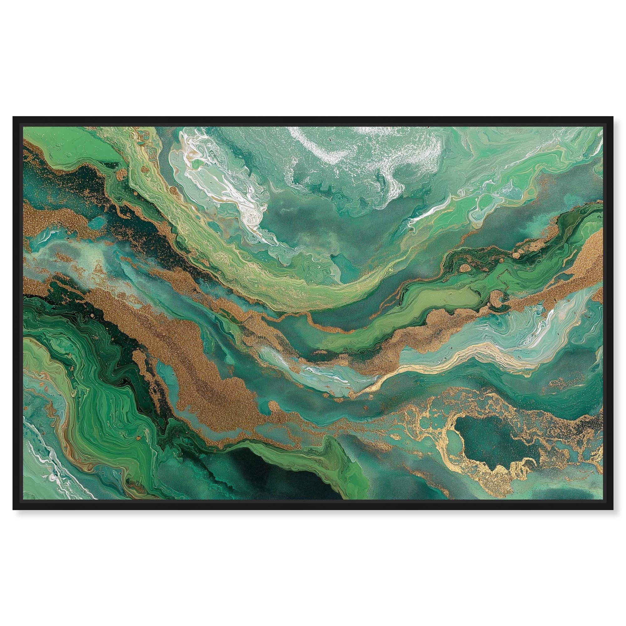 Gilded Agate I Geode Art Framed Canvas Print by Art Remedy
