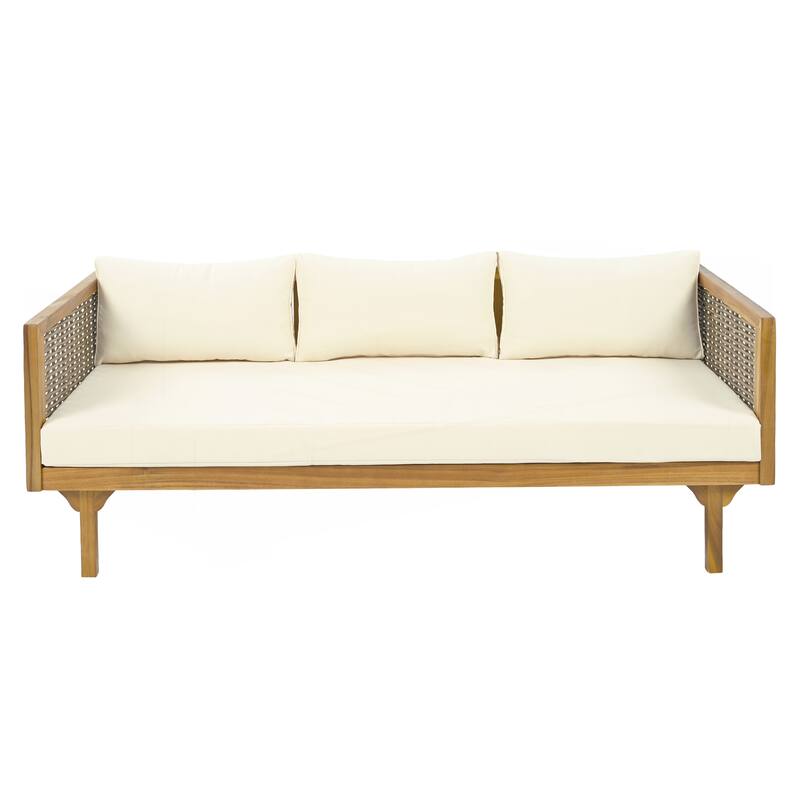 3 Seater daybed with Rattan arms