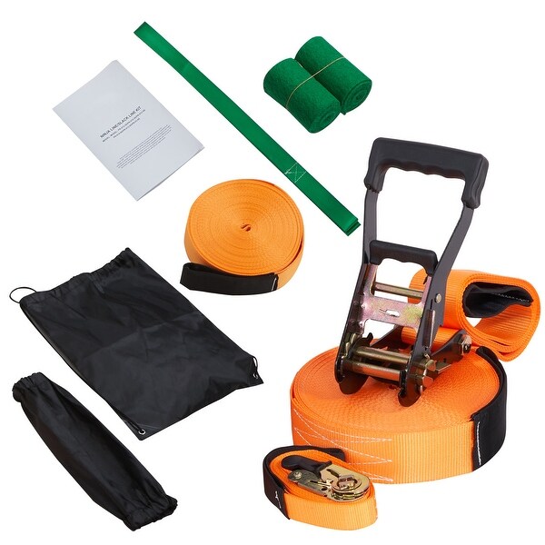 S.L.A.C.K. MY SPACE 12インチ slack 5lack Slackline Kit with Training Line, 60 ft Backyard Slack Line