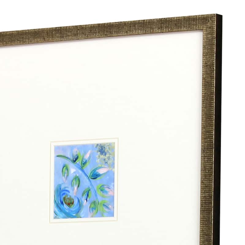 Botanica I S/4 Framed Art Exclusive Giclee Under Glass - Blue