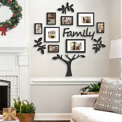 HELLO LAURA Black Wall Frame Family Tree College Photo Frame