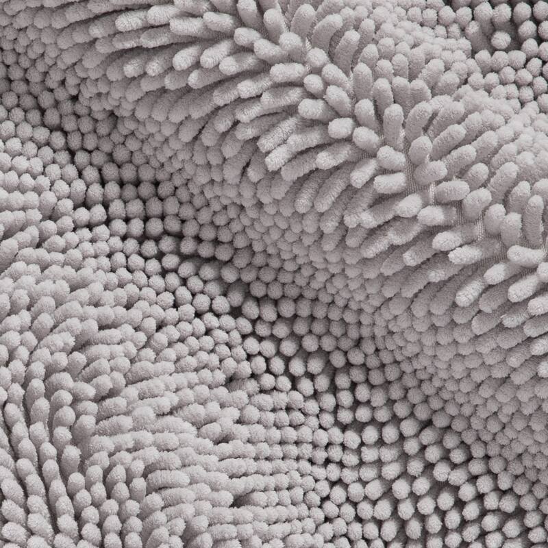 Becky Cameron Ultra Soft Chenille 24"x 17" Bath Mat - 24" x 17" - Light Gray