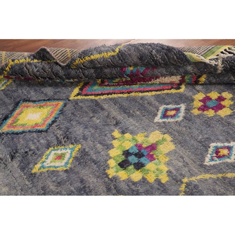 Geometric / Moroccan Style Rug Hand-Knotted Wool Carpet - 6'10" x 10'10"