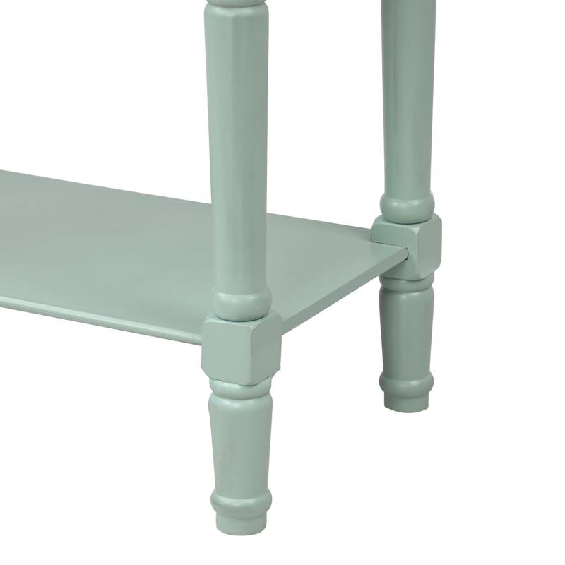 Narrow Console Table with 3 Drawers and Bottom Shelf