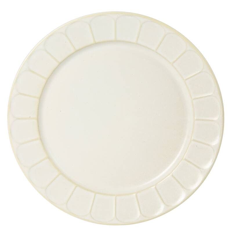 Gibson Elite Winchester Way 12-Piece Embossed Stoneware Dinnerware Set - Reactive, Durable Lightweight- Plates & Bowls Set