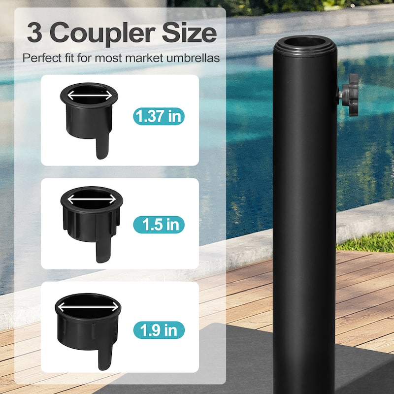 Outdoor Umbrella Base Stand Square Weighted for Patio Market Umbrella