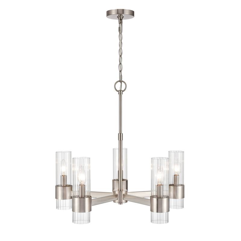 Millennium Lighting Caberton Chandelier Light Fixture in Brushed Nickel - 4 Light