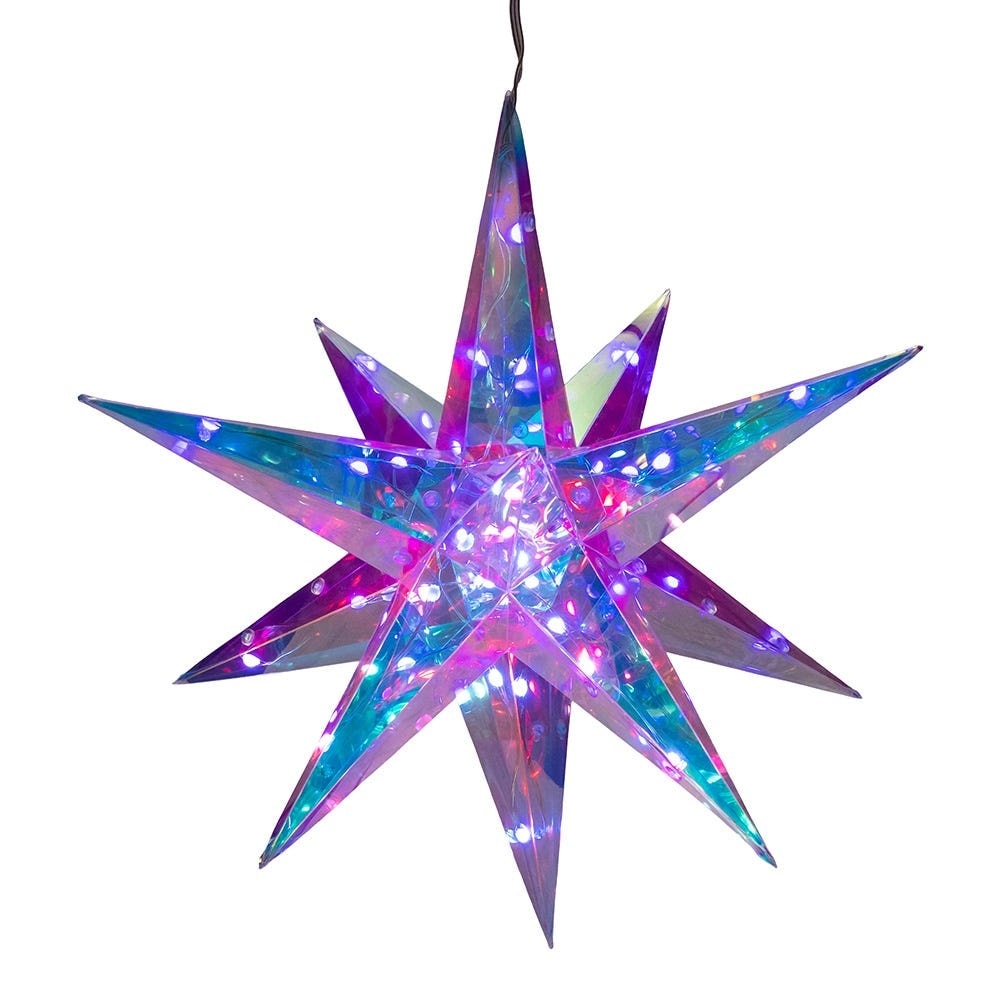Kurt Adler 13.25-Inch 40-Light RGB Smart LED Holographic Starburst - N/A