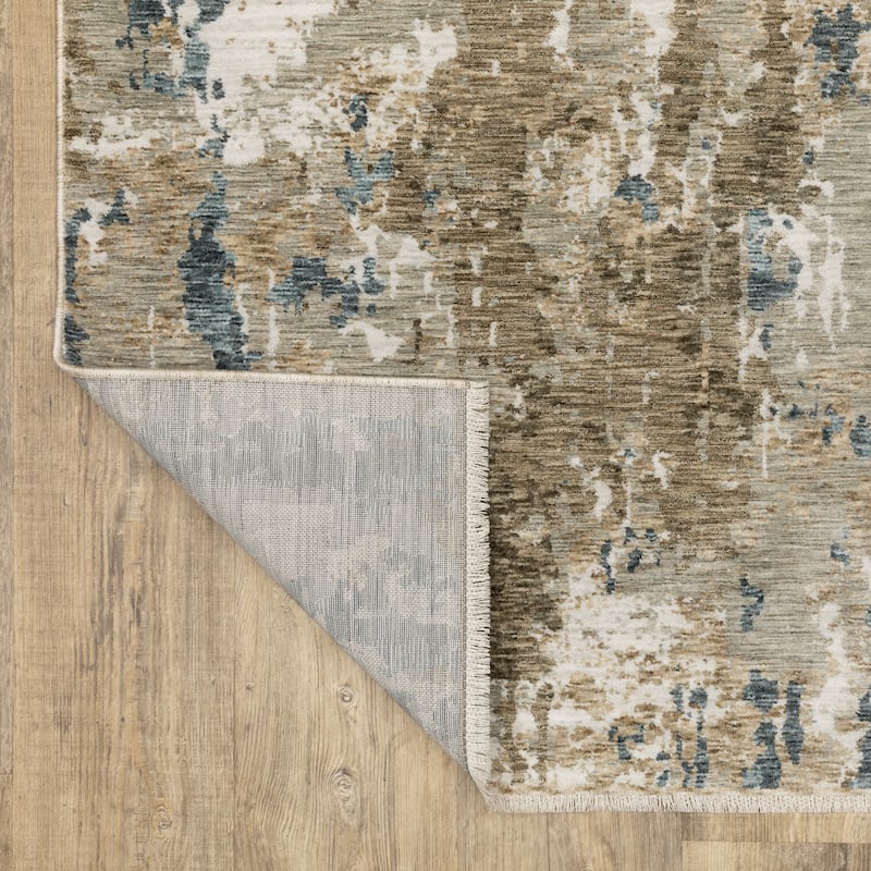 Style Haven Estella Abstract Elements Beige/ Teal Area Rug
