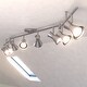 preview thumbnail 1 of 6, Alto 6 Light LED Brushed Nickel Swing Arm Ceiling Spot Light - 82-in W x 8-in H x 5-in D