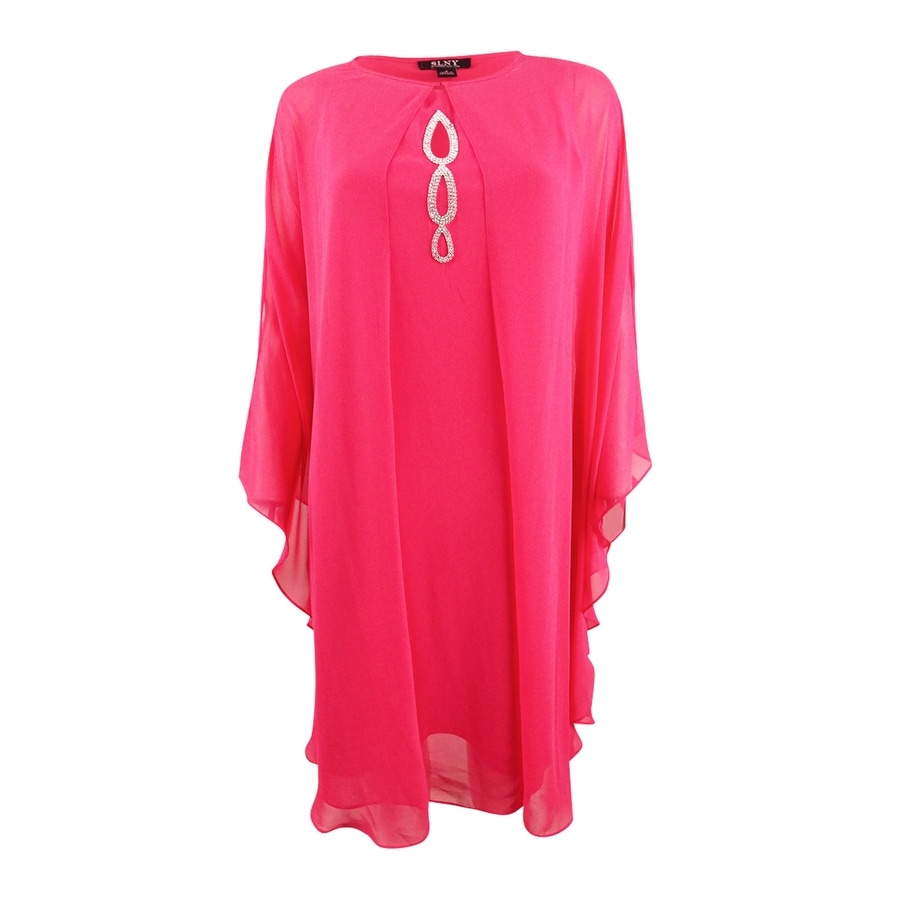 sl fashions embellished shift dress and jacket