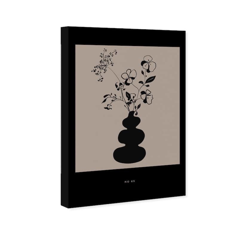 Wynwood Studio Canvas Floral and Botanical Number 65 Botanicals Black and Modern & Contemporary Wall Art Canvas Print