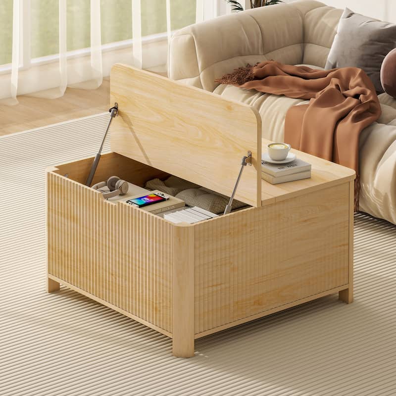 Squre Coffee Table with Large Capacity Storage