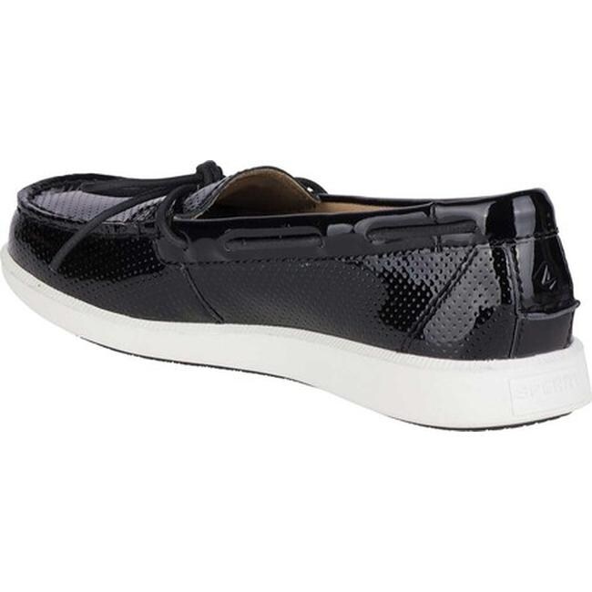 black patent leather sperrys