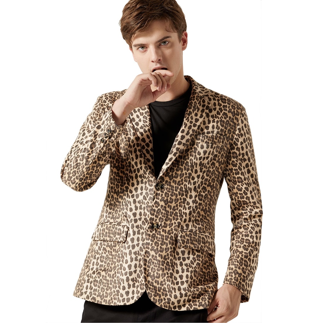 leopard print blazer jacket