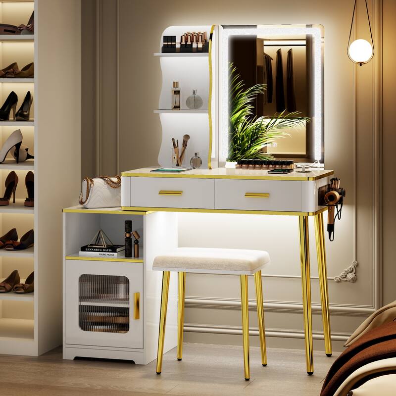 Makeup Vanity with LED Light