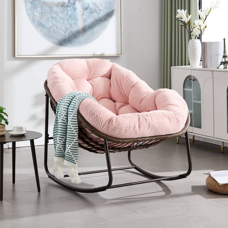Living Room Rocking Chair with Steel Frame