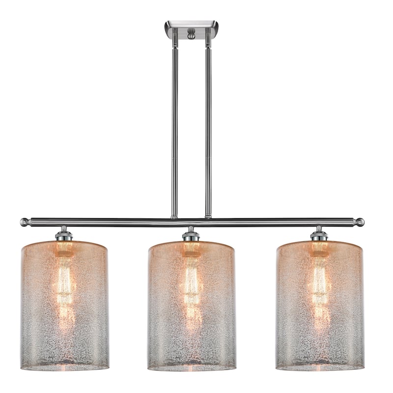 Innovations Lighting 516-3I-10-36-L Cobbleskill Linear Cobbleskill 3 - Brushed Satin Nickel / Mercury