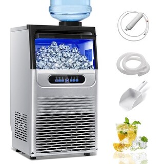 Fill Its Types Ice Machine Commercial Ice Maker Machine 90 LBS/24H with 22LBS Storage Bin 32PCS ...