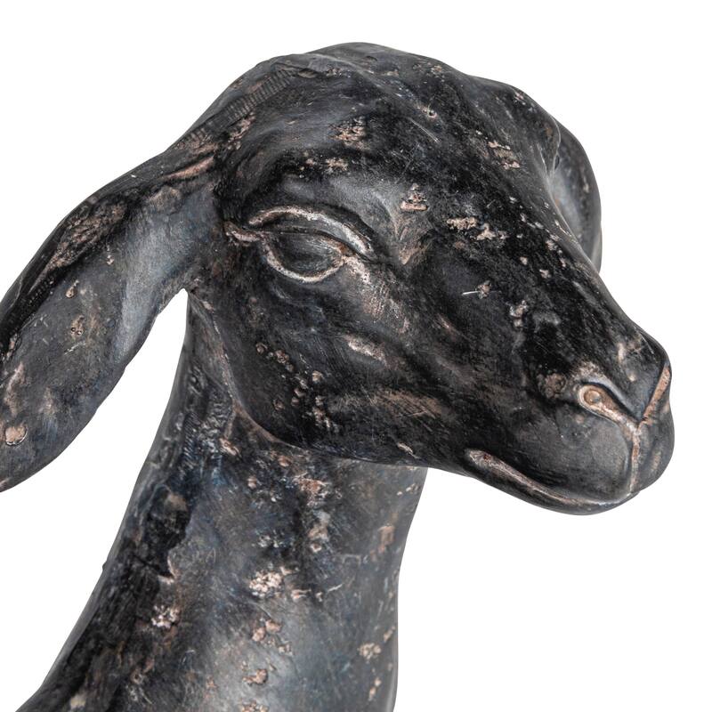 Resin Goat Accent Decor with Cast Iron Finish