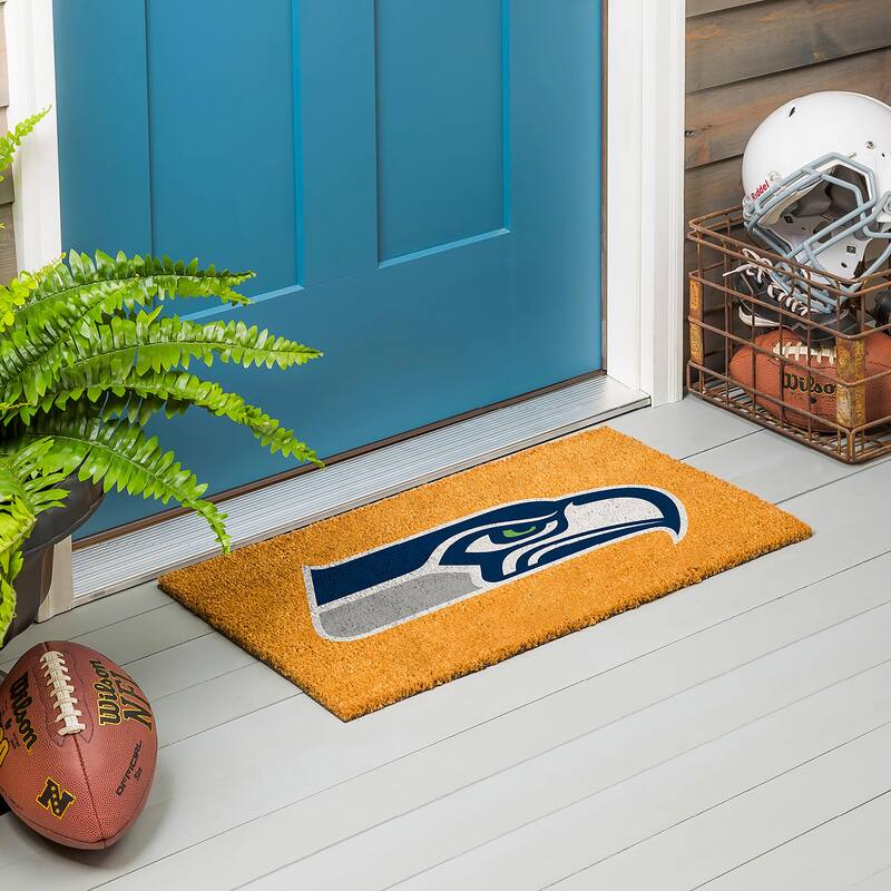 Seattle Seahawks Full Color Indoor/Outdoor Coir Mat - 28" x 16"