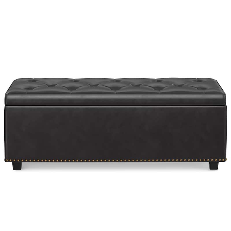 WYNDENHALL Springfield 44 inch Wide Traditional Rectangle Storage Ottoman
