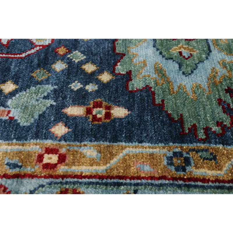 ECARPETGALLERY Hand-knotted Modern Oushak Navy Wool Rug - 8'0 x 10'1