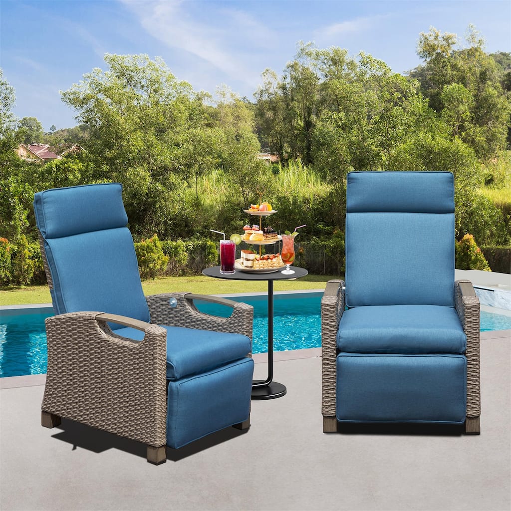 Reclining Lounge Chair for Indoor and Outdoor Set of 1