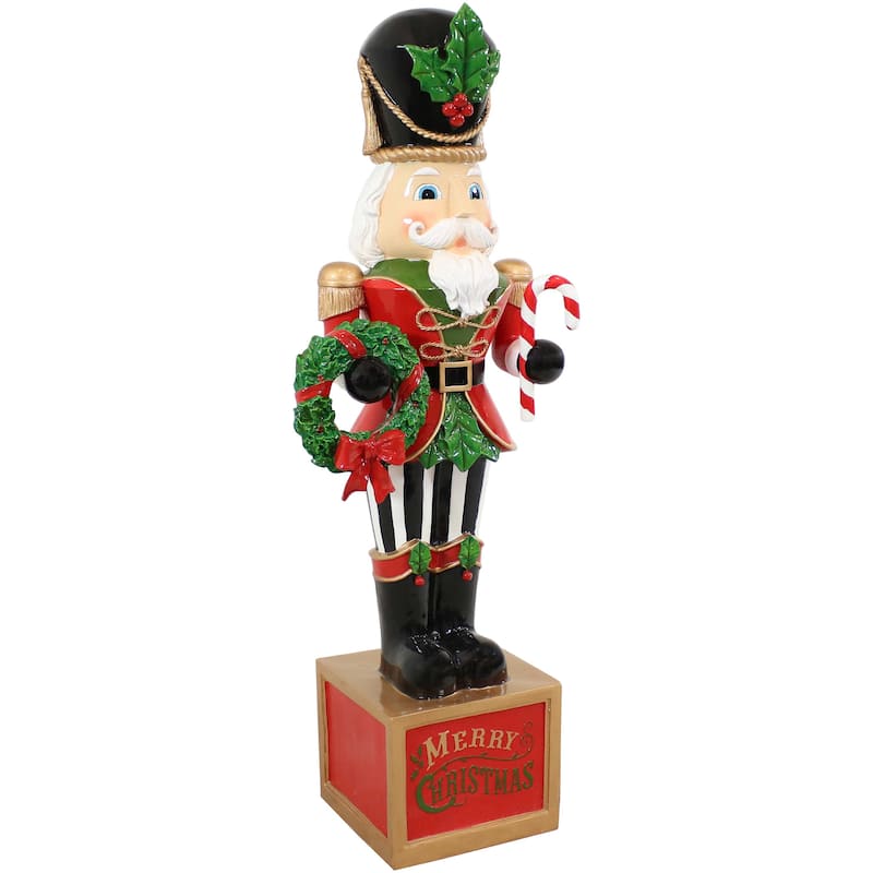 Karl the Christmas Nutcracker Indoor/Outdoor Statue - 48-Inch