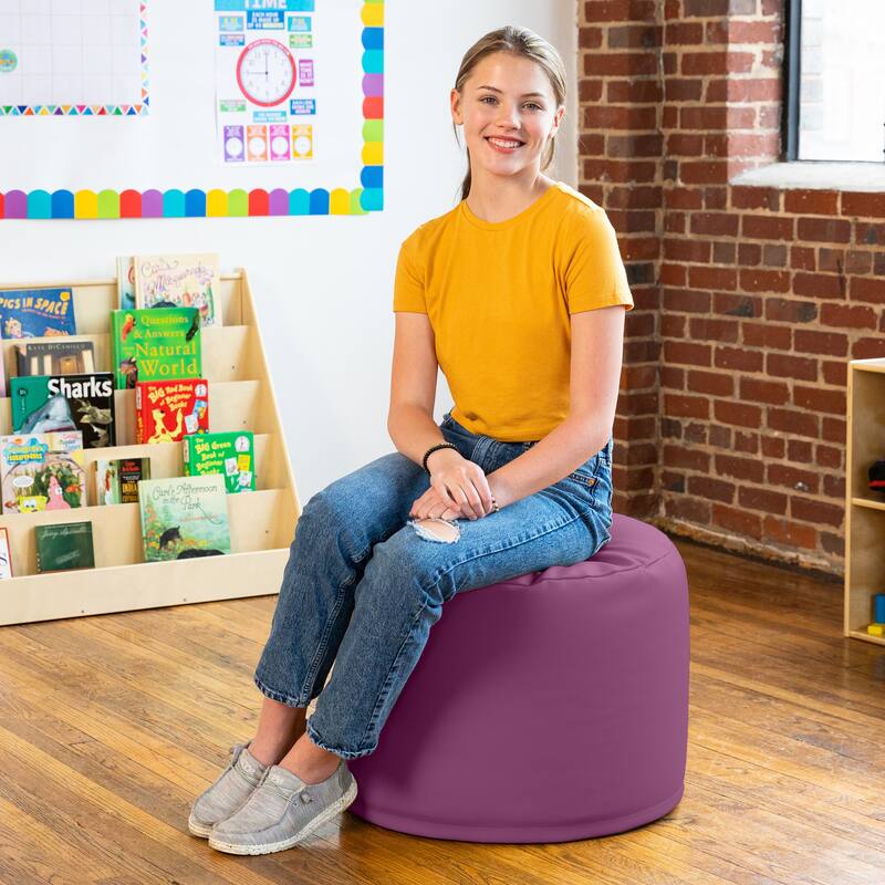 Jaxx Spring Modular Pouf Classroom Bean Bag Seat, Premium Vinyl